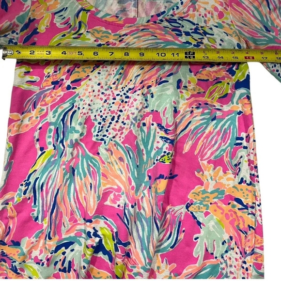 Lilly Pulitzer Devon Dress Sunken Treasure Tiki Pink - Picture 6 of 7